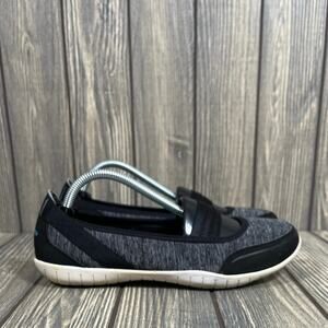 Skechers Women Mary‎ Jane Flats Memory Foam Comfort Shoes Casual Sz 7 Gray Black